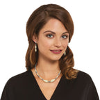 Eureka Cream Lucite Silver Tone Drop Clip On Earrings