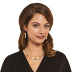 Eureka Cream Lucite Silver Tone Drop Pierced Earrings