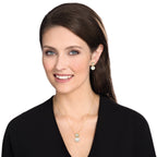 Sonata AAA+ Freshwater Pearl and Cubic Zirconia Gold Vermeil Stud Earrings