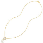 Sonata AAA+ Freshwater Pearl and Cubic Zirconia Gold Vermeil Pendant