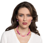 Joyous Purple Czech Glass Drop Clip On Earrings