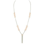 Astound Two Tone Long Statement Tassel Necklace