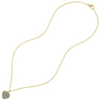 True Love Grey Druzy Effect Gold Tone Heart Pendant