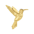 Flight Multi Enamel and Crystal Hummingbird Gold Tone Brooch
