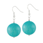 Vanity Turquoise Mountain Jade Drop Pierced Earrings