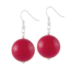 Vanity Red Mountain Jade Drop Pierced Earrings