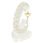 Adorn White South Sea Shell Pearl Bracelet (Gold)