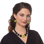 Vanity Lime Green Mountain Jade Drop Screw Back Clip On Earrings
