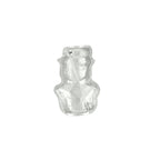 Happy Snowman White Enamel Silver Tone Brooch