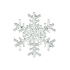 Spectacular Snowflake AB Crystal Silver Tone Brooch