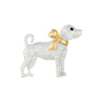 Dino the Dog Two Tone Gold Brooch