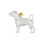 Dino the Dog Two Tone Gold Brooch