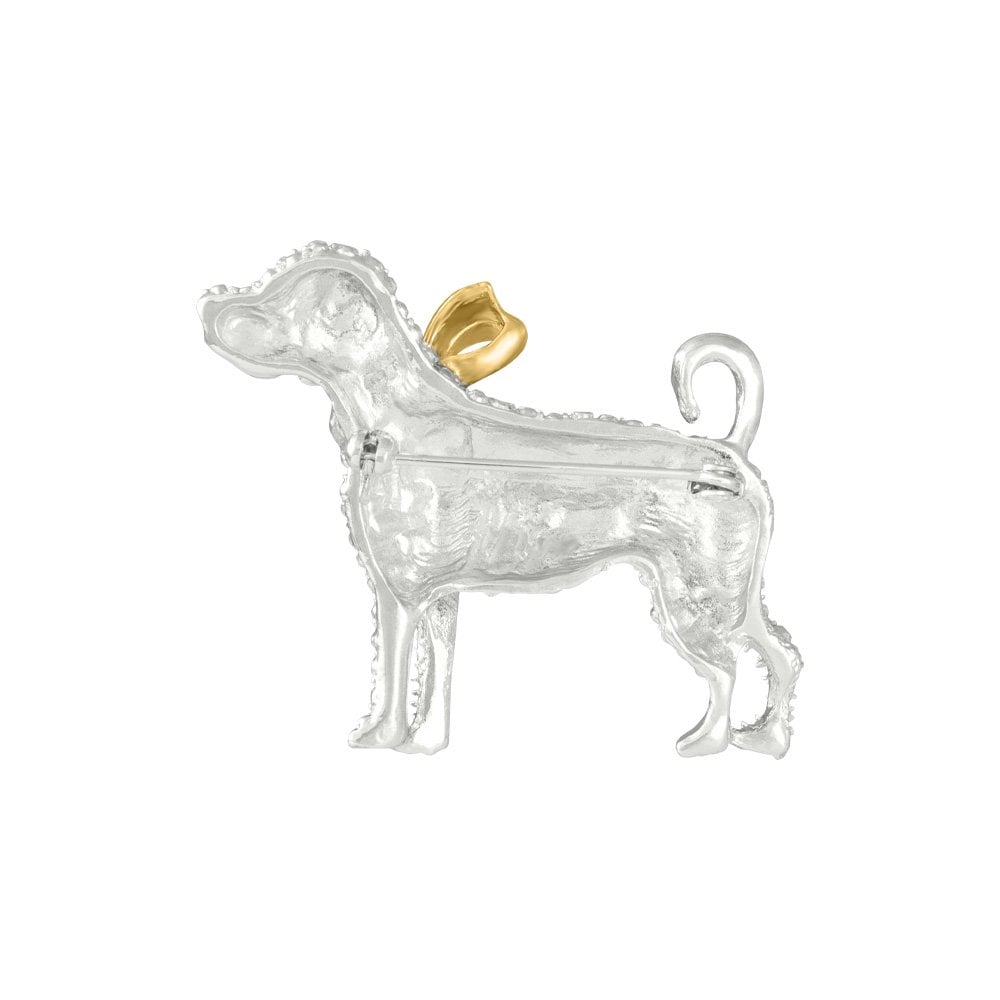 Dino the Dog Two Tone Gold Brooch