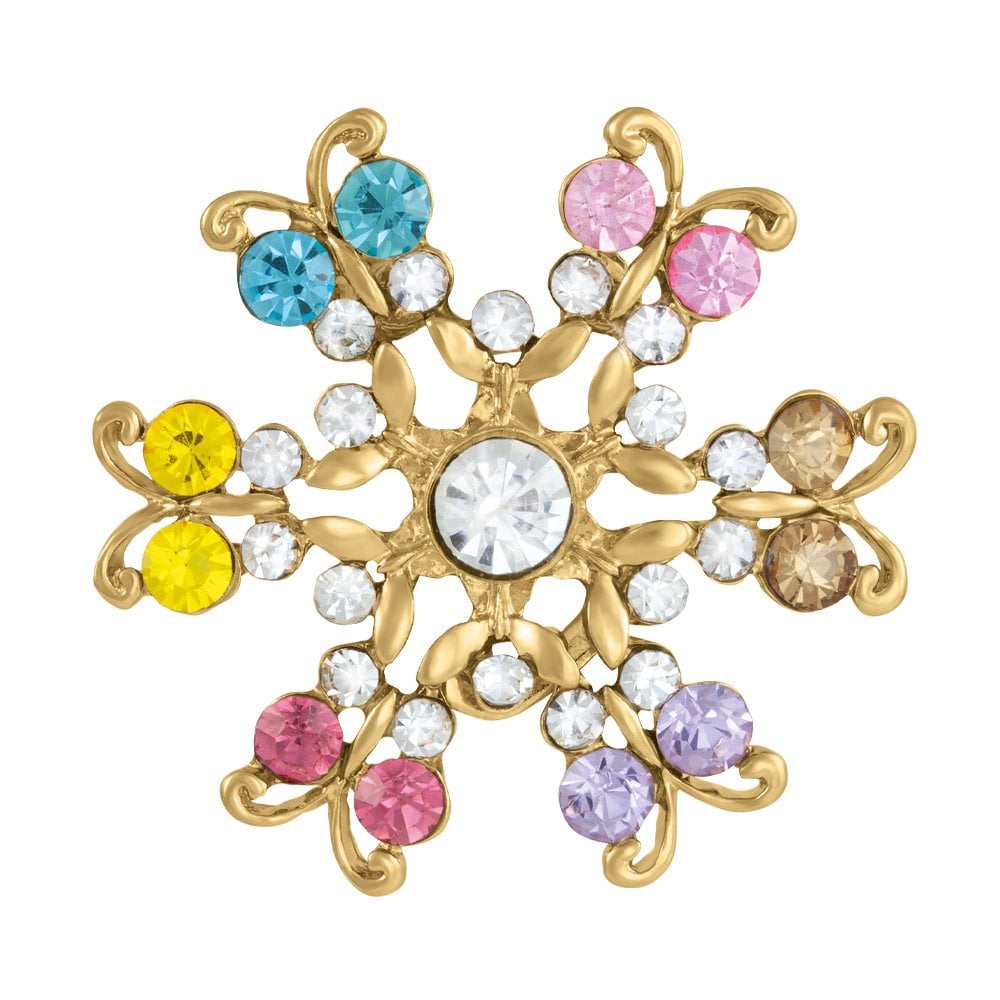 Estrella Multi Coloured Crystal Scarf Clip