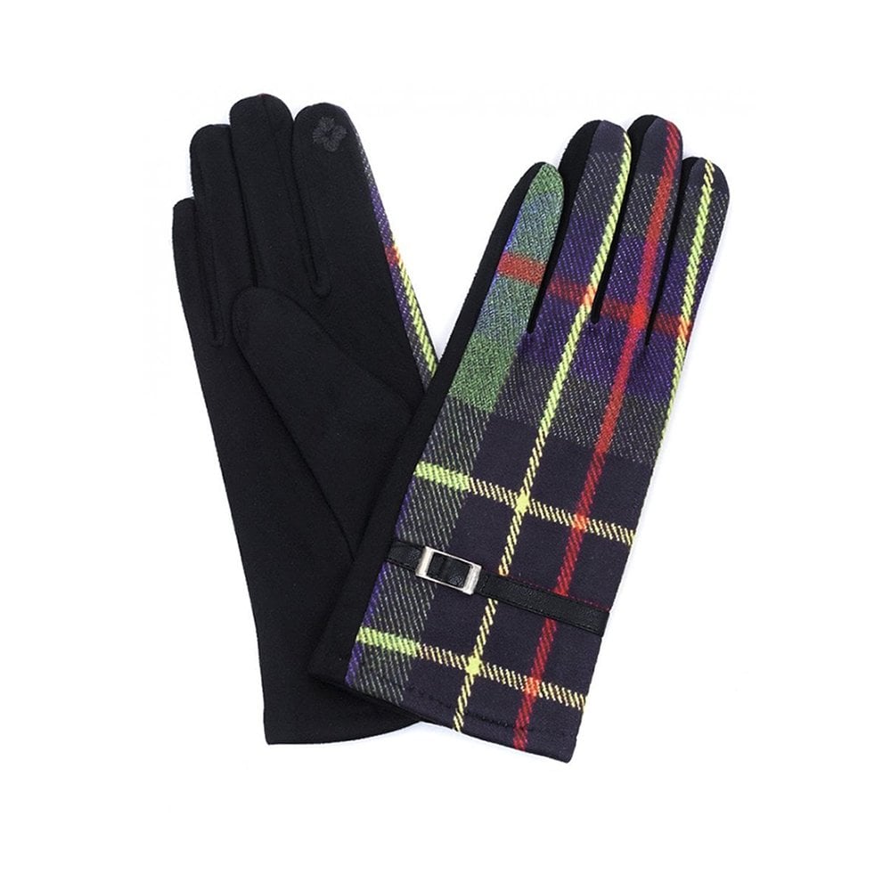 Green Multi Check Ladies Gloves