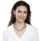 Duet Lapis Lazuli & Shell Pearl Gold Tone Drop Clip On Earrings