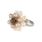 Lilac Multi Freshwater Fleur Pearl Adjustable Cluster Ring