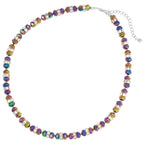 Astrology Rainbow Crystal Statement Beaded Necklace