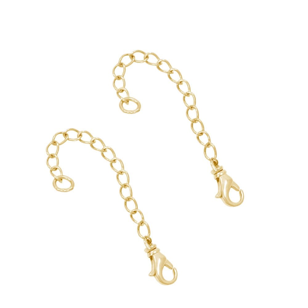 18ct Gold Plated Necklace Extension Chain (2 Pack)