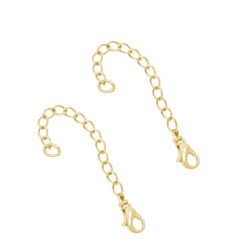18ct Gold Plated Necklace Extension Chain (2 Pack)