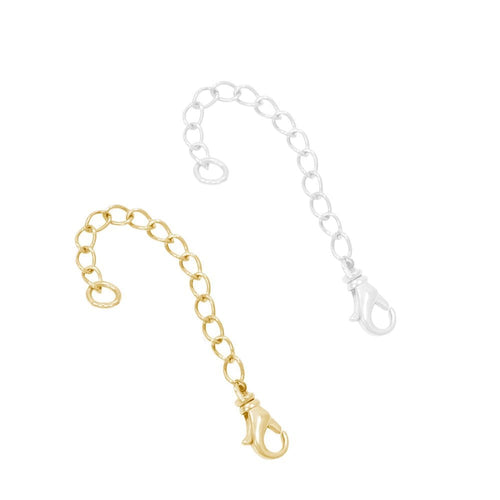 18ct Gold Plated and Silver Plated Necklace Extension Chains (2 Pack)