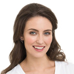 Persephone Crystal Silver Tone Stud Pierced Earrings