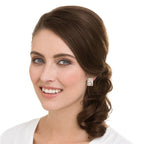 Safari Clear Crystal Animal Print Rose Gold Tone Stud Pierced Earrings