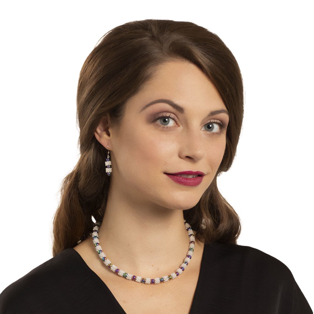 Alchemy Rainbow Hematite Round Beaded Necklace