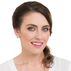 Artemis Clear Crystal Rose Gold Tone Rectangle Stud Pierced Earrings