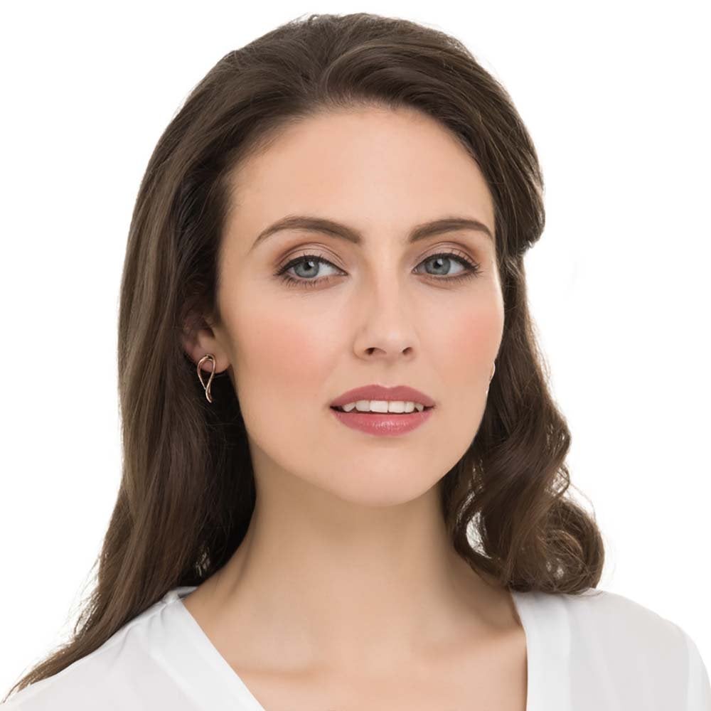 Persephone Crystal Rose Gold Tone Stud Pierced Earrings