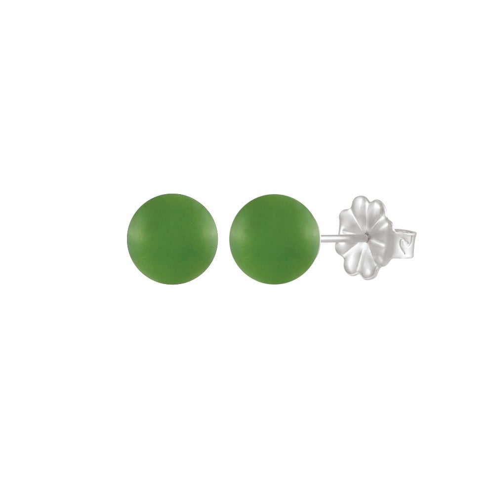 Solo Aventurine Semi Precious Sterling Silver Stud Pierced Earrings