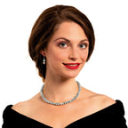 Majestic Platinum Crystal Statement Beaded Necklace