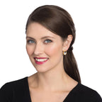 Bliss Purple Tanzanite Austrian Crystal Gold Tone Stud Pierced Earrings