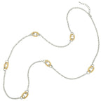 Melrose Two Tone Gold Long Statement Necklace