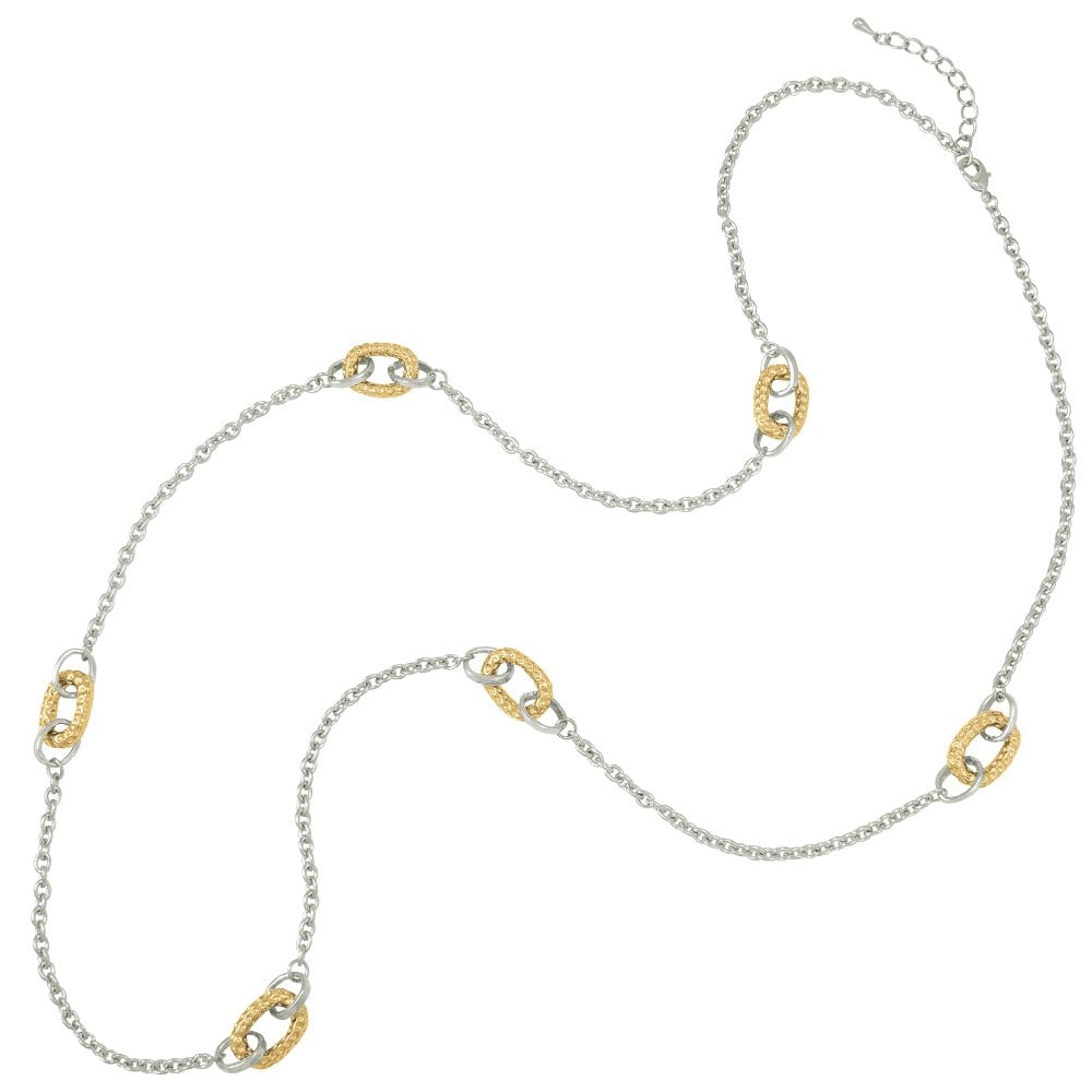 Melrose Two Tone Gold Long Statement Necklace