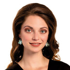 Lucky Clover Abalone Sterling Silver Drop Pierced Earrings