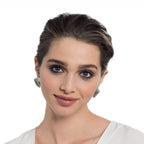 Cavalcade Green Multi Enamel Silver Tone Stud Pierced Earrings