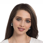 Cavalcade Grey Multi Enamel Silver Tone Stud Pierced Earrings