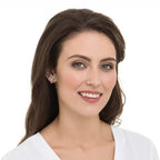 Fauna Clear Crystal Rose Gold Tone Stud Pierced Earrings