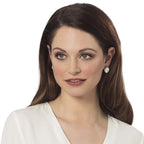 Veronique Clear Crystal Silver Tone Stud Pierced Earrings