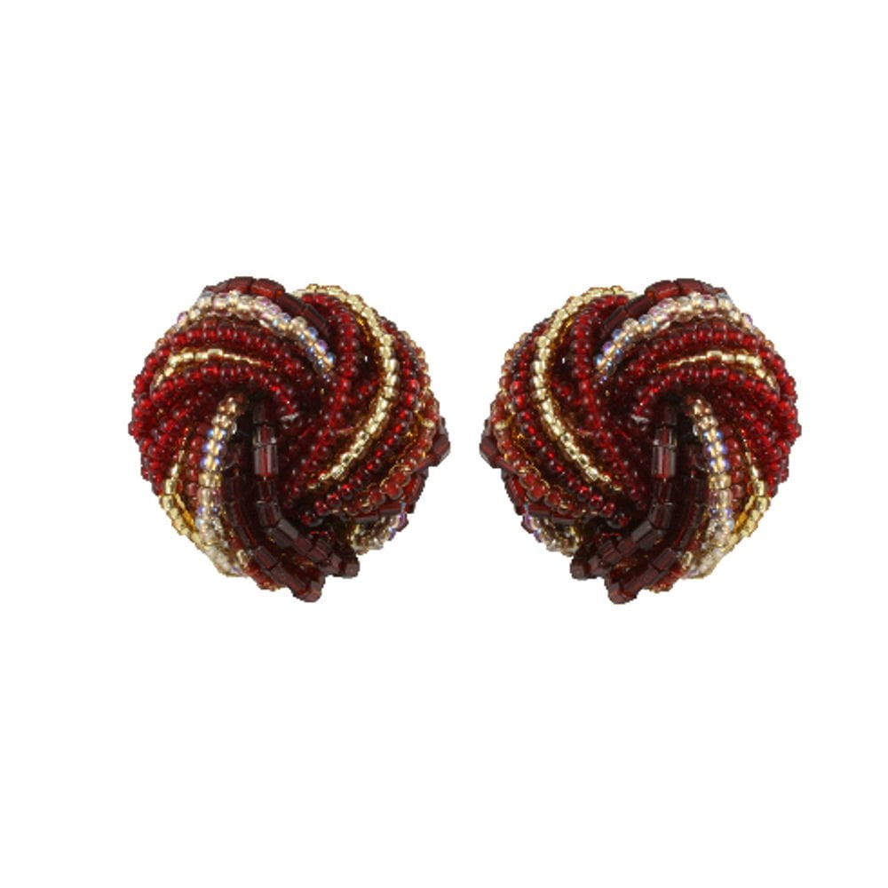 Tapestry Murano Glass Torsade Pierced Earrings