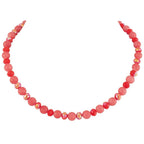 Tallahassee Coral Red Crystal Beaded Necklace