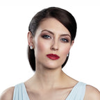 Seduction Teardrop Aurora Borealis Crystal Gold Tone Stud Pierced Earrings