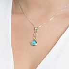 November Blue Topaz Birthstone Sterling Silver Pendant