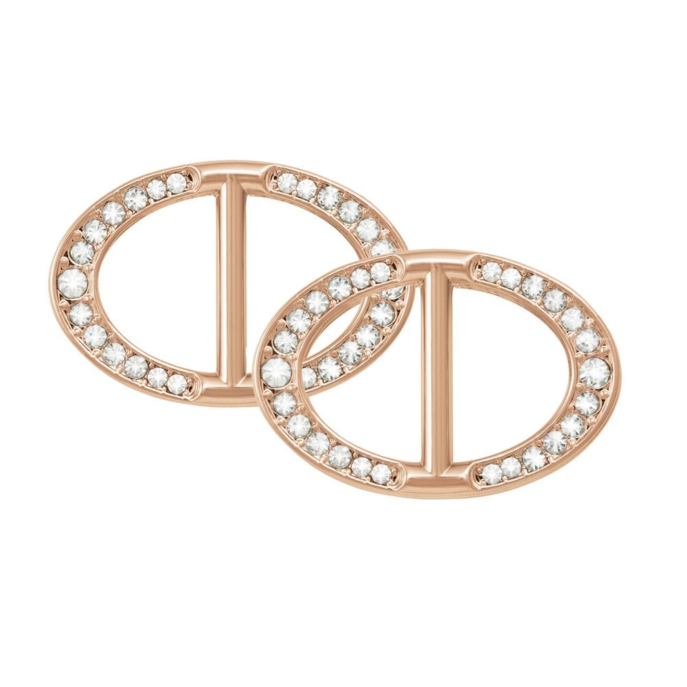 Legacy Crystal Rose Gold Tone Scarf/Sarong Ring (2 Pack)