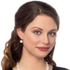 Duchy White Shell Pearl Gold Tone Drop Clip On Earrings