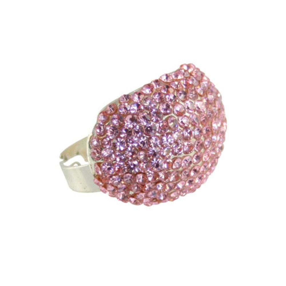 Tamarisk Pink Crystal Costume Ring