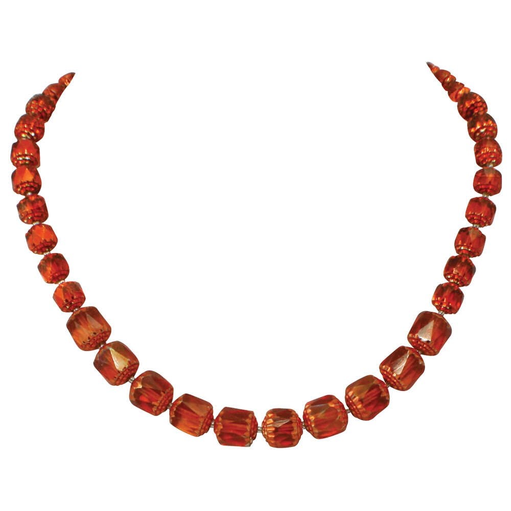 Charisma Burnished Orange Preciosa Crystal Necklace