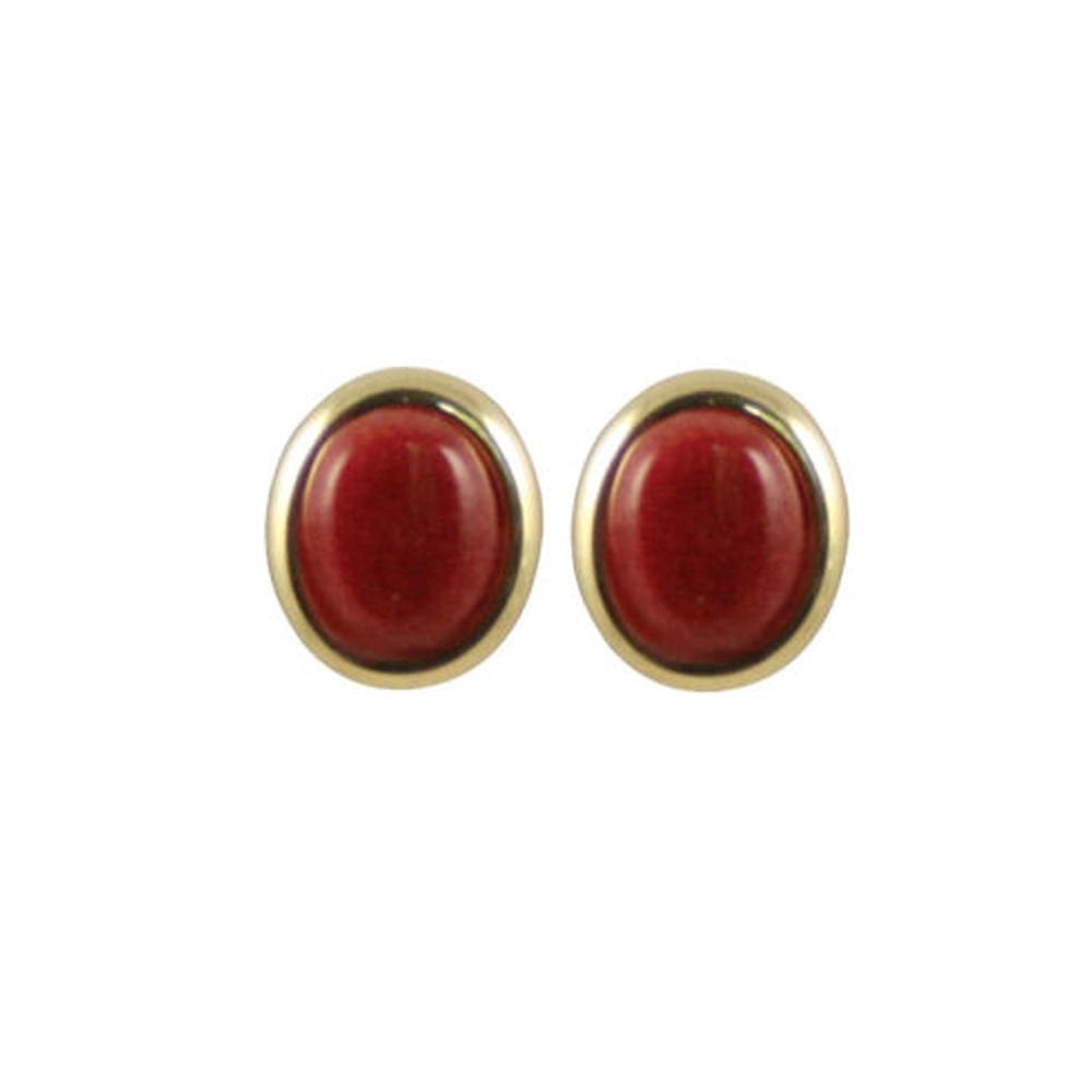 Minuet Red Mountain Jade Gold Clip On Earrings