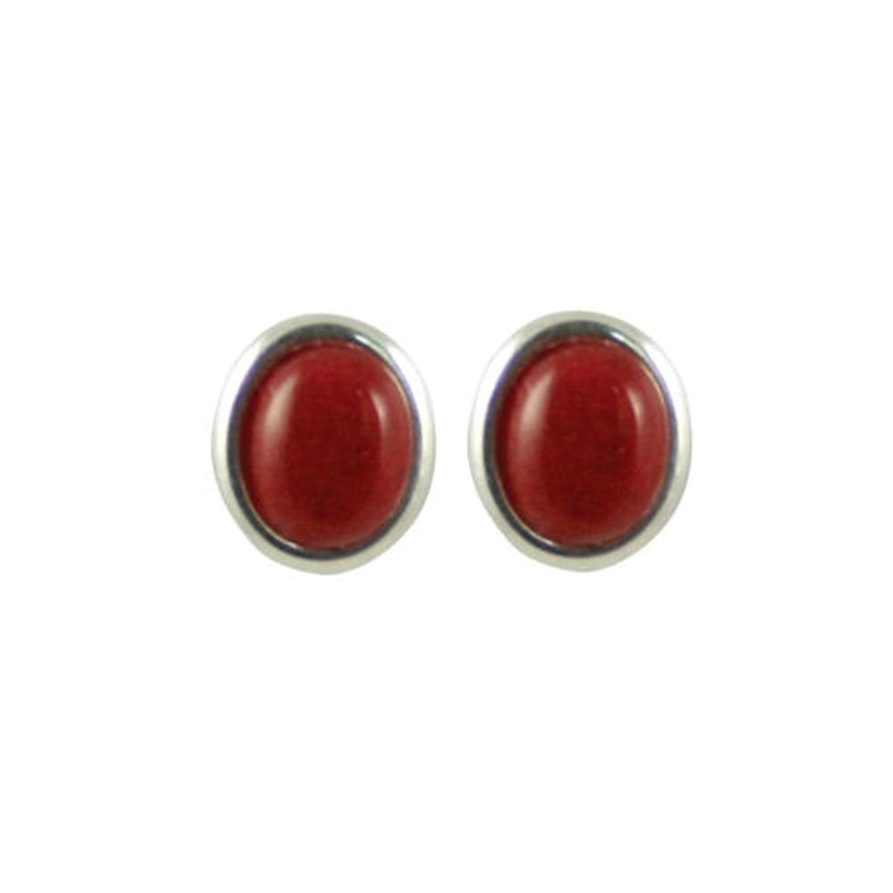 Minuet Red Mountain Jade Silver Clip On Earrings